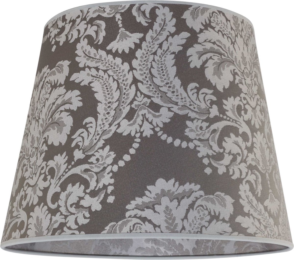 Licht-Erlebnisse - Willow - Lampenkap voor staande lampen - E27 - van - Plastic bedekt met stof - in - zilver
