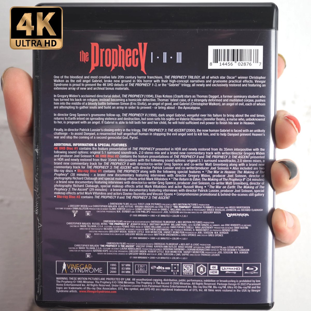 The Prophecy I / II / III / 4K (U.S. Import speelt alleen op regiovrije speler)