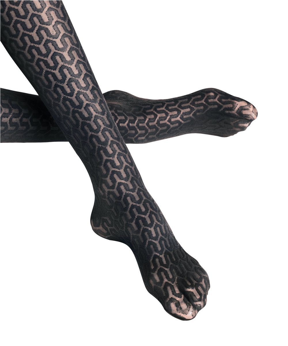 Falke Cryptogram 30 DEN dames panty - marine blauw 6179