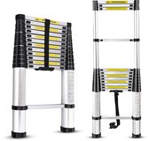 Outbee Telescopische Ladder - Telescopische Vouwladder - 3,8 m Werkhoogte - Aluminium