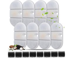 16-delige set vervangende filters voor kattenfonteinen - compatibel met PETLIBRO PLWF002-71oz/2.1L vervangende filterset - voor huisdiercapsulefontein en hondendispenser
