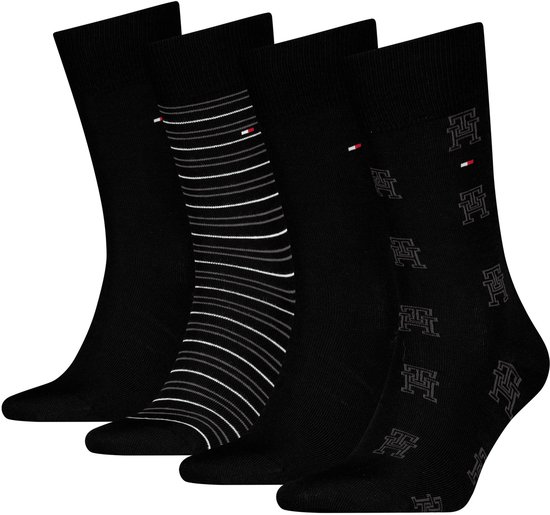 Coffret cadeau Tommy Hilfiger , lot de 4 paires de chaussettes Zwart pour homme