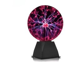 Plasmabol 12,5cm - Aanraakgevoelig & Geluid Aanraakgevoelig - krasvaste plasma bal - Zwart