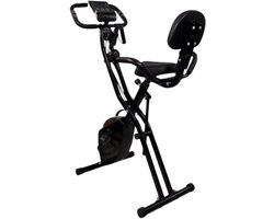 Mobiclinic EVEREST – Spinbike – Opvouwbare Hometrainer – LCD scherm – Verstelbare rugleuning en zadel – 8 standen – Fitnessfiets – Polsslagmeter – Ruimtebesparend – Tot 120 Kg