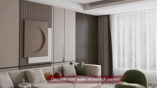 Plantenring V2 voor akoestisch wandpaneel - Groot -Akupanel - akoestische panelen - Akoestisch paneel - 1 stuk - Ring voor Lattenwand - Boren niet nodig - Past op ieder paneel