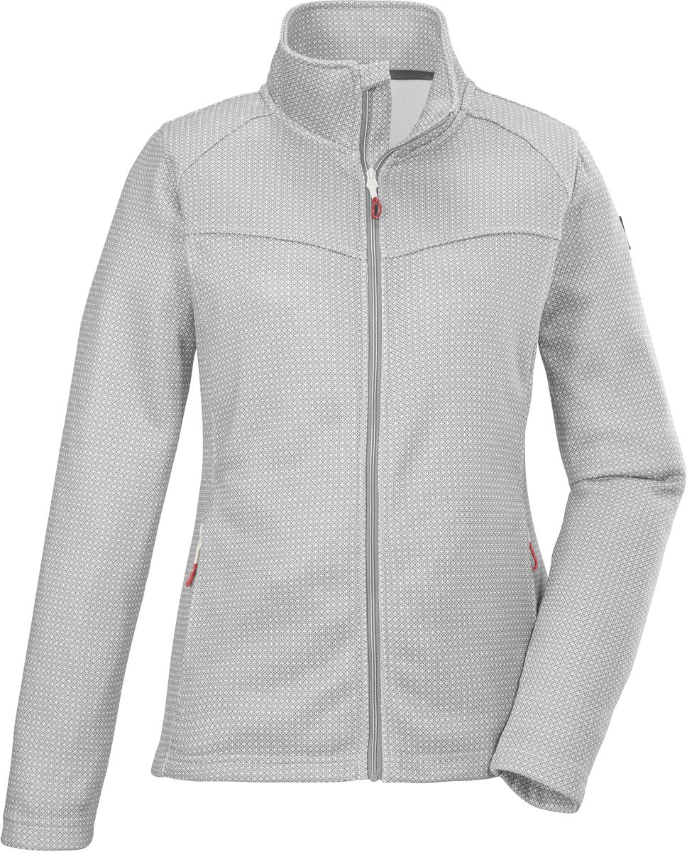 KOS 90 Women Fleece Jacket Outdoorvest Dames Silvergrey Zilver