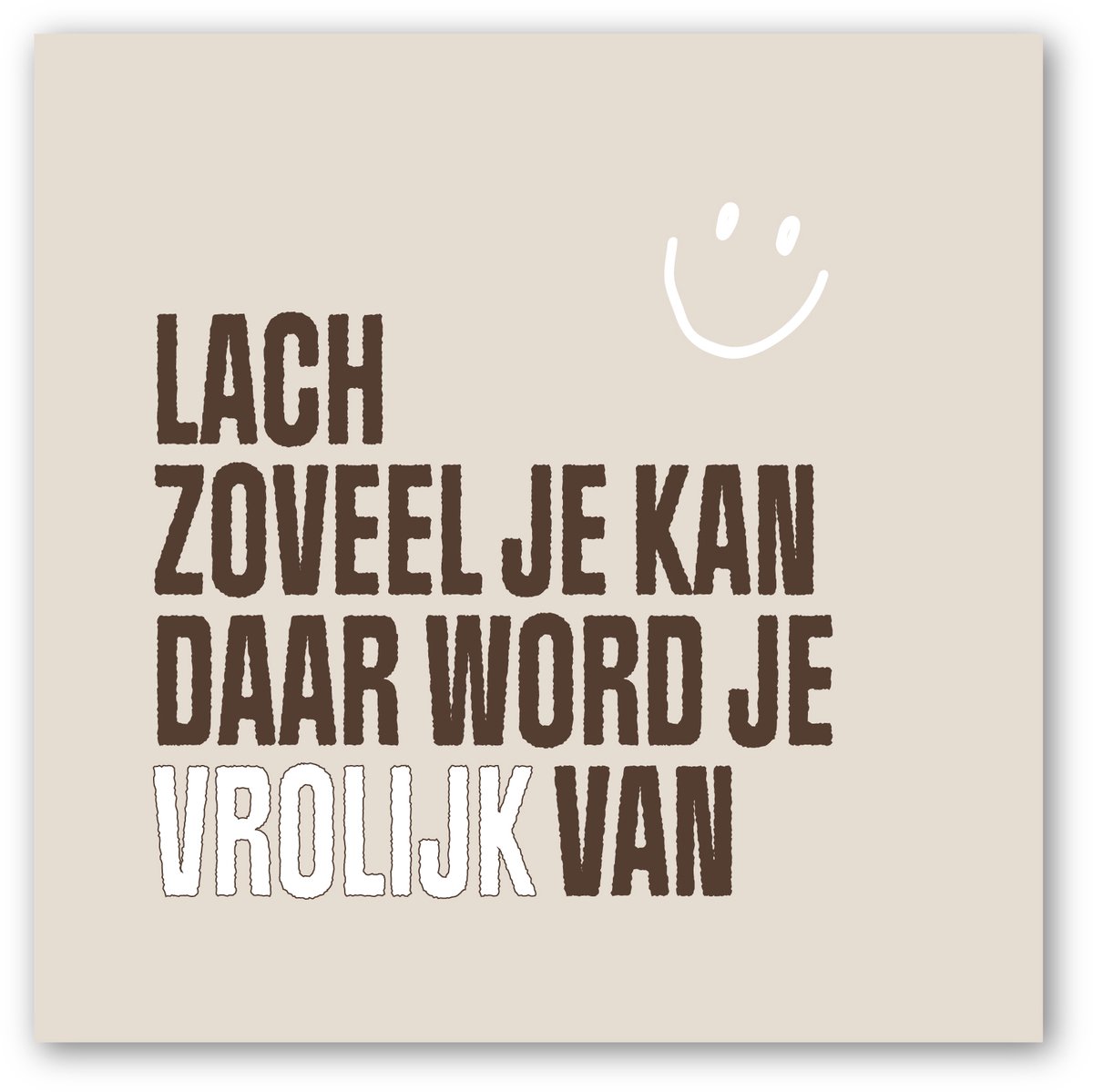 Forex tegeltje | In geschenkverpakking | Lach zoveel je kan | winkeltjevananne.nl
