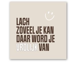 Forex tegeltje | In geschenkverpakking | Lach zoveel je kan | winkeltjevananne.nl