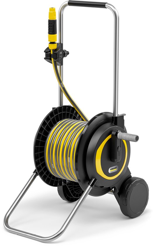 Foto: K rcher ht 3 slangenwagen incl 20 m primoflex tuinslang slangcapaciteit m 60 1 2 50 5 8 35 3 4 compact en in hoogte verstelbaar incl sproeierhouder incl primoflex tuinslang