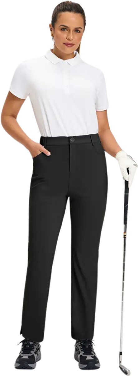 Bovista Golfbroek Dames - Golfkleding - Golfen - Golf Accessoires - Nette Pantalon - Zwart XL - Maat 42 van Bovista — afbeelding 4
