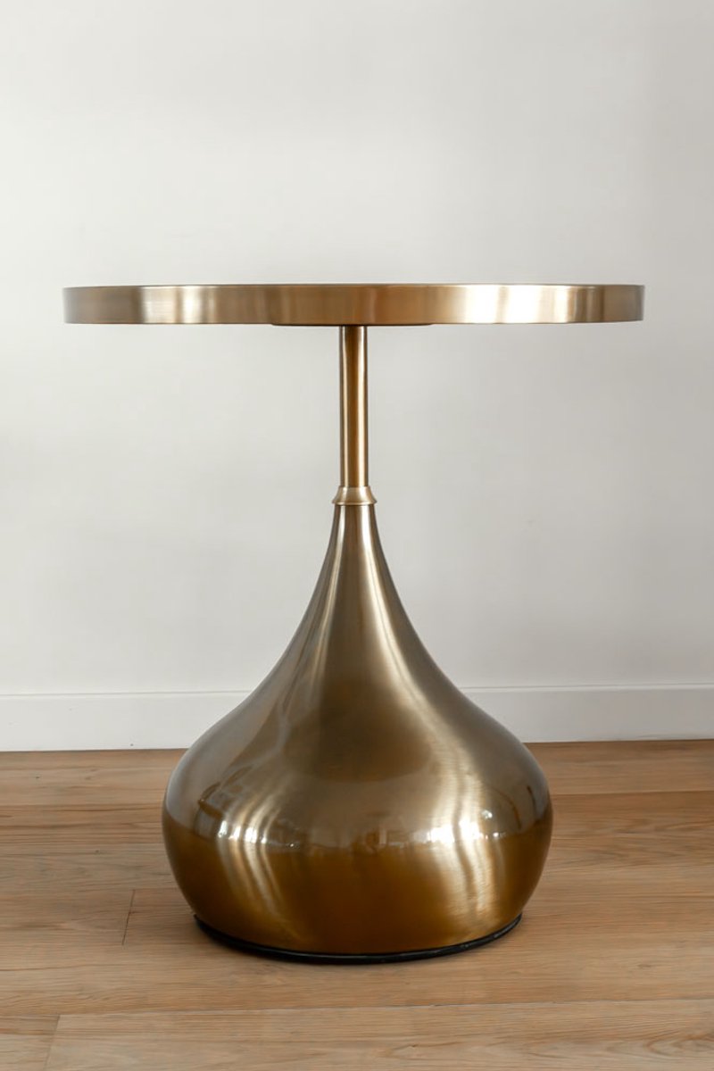 VL Home VLHOME design goud metalen onderstel Ceramische bovenkant 50Ø x 55H goud-wit goud - wit