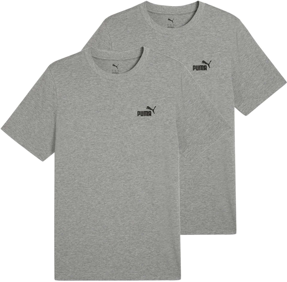 Puma T-shirt ESS Small No. 1 Logo Tee Set van 2 Grijs