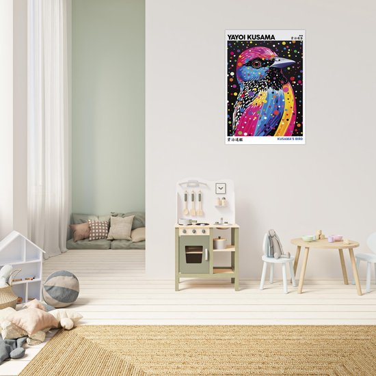 Affiche Yayoi Kusama - L'oiseau de Kusama A4 21x29,7 cm
