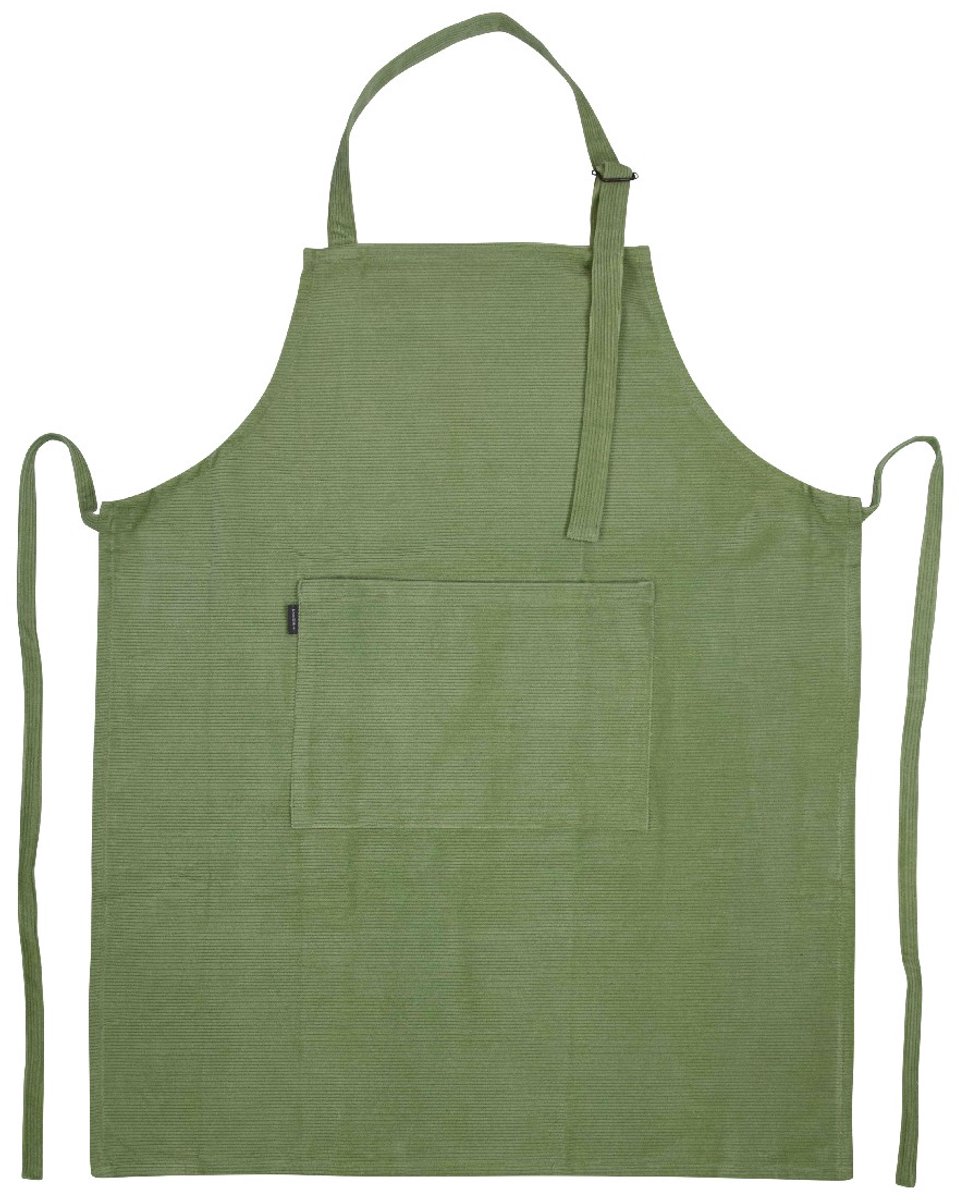 Corduroy schort groen 75x90cm