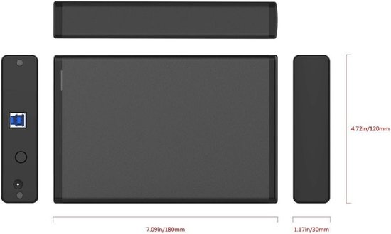 ApexArte® Harde Schijf Extern - Draagbare - 3TB Opslag - Zwart — afbeelding 2