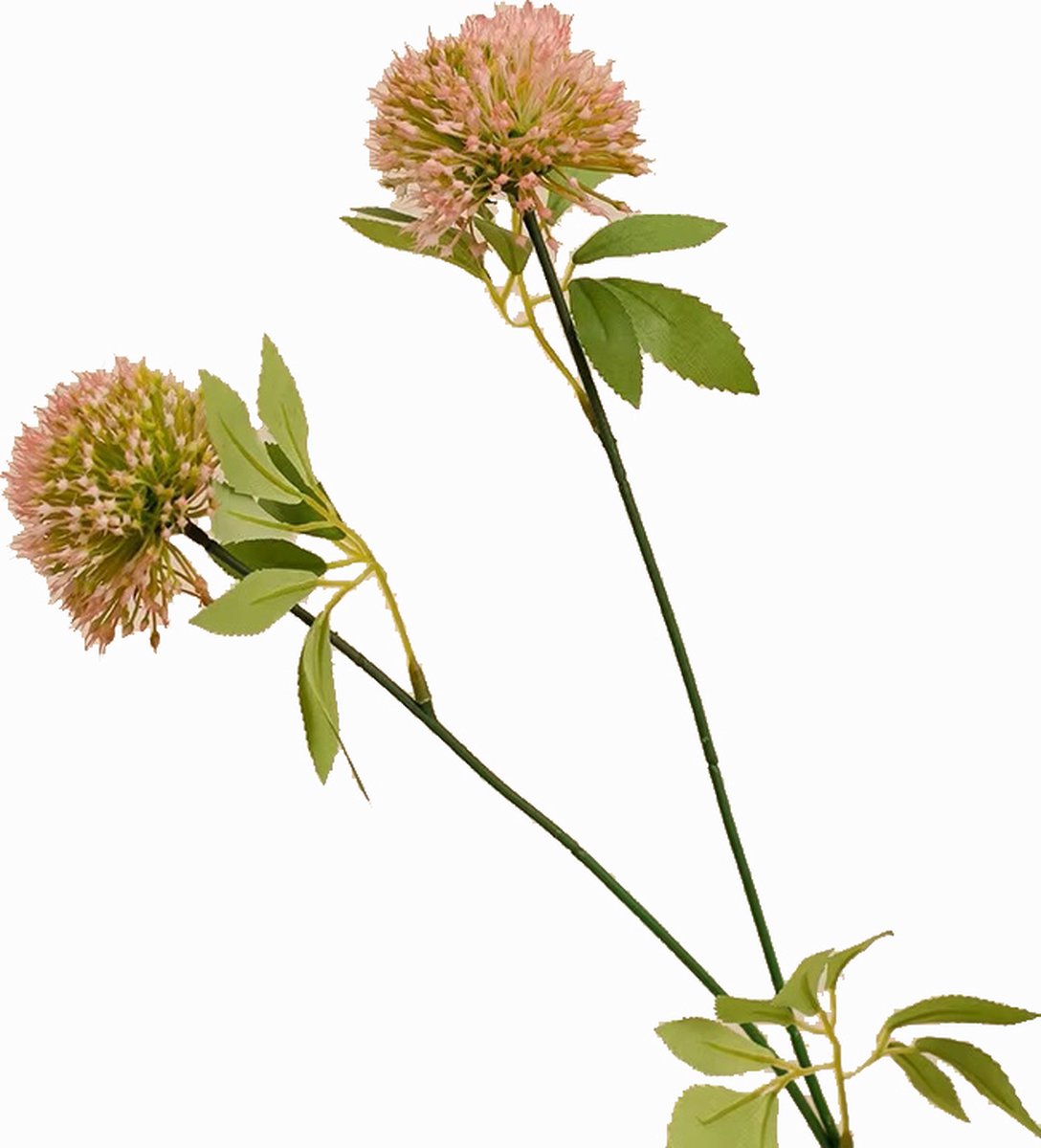 Steelbloem kunstbloem Lente Ui Bol - 60 cm - roze