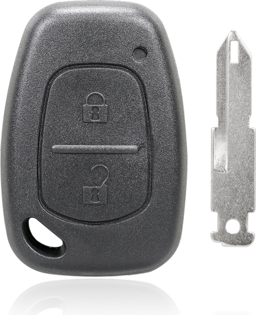 TLVX Sterke Autosleutel Behuizing Geschikt voor Renault Traffic / Kangoo / Master / Opel Vivaro / Movano / Voor Sleutelbaard NE73 / Ter vervanging van Originele Sleutel behuizing / afstandsbediening Auto / 2 knops / 2 knoppen / 1 stuks