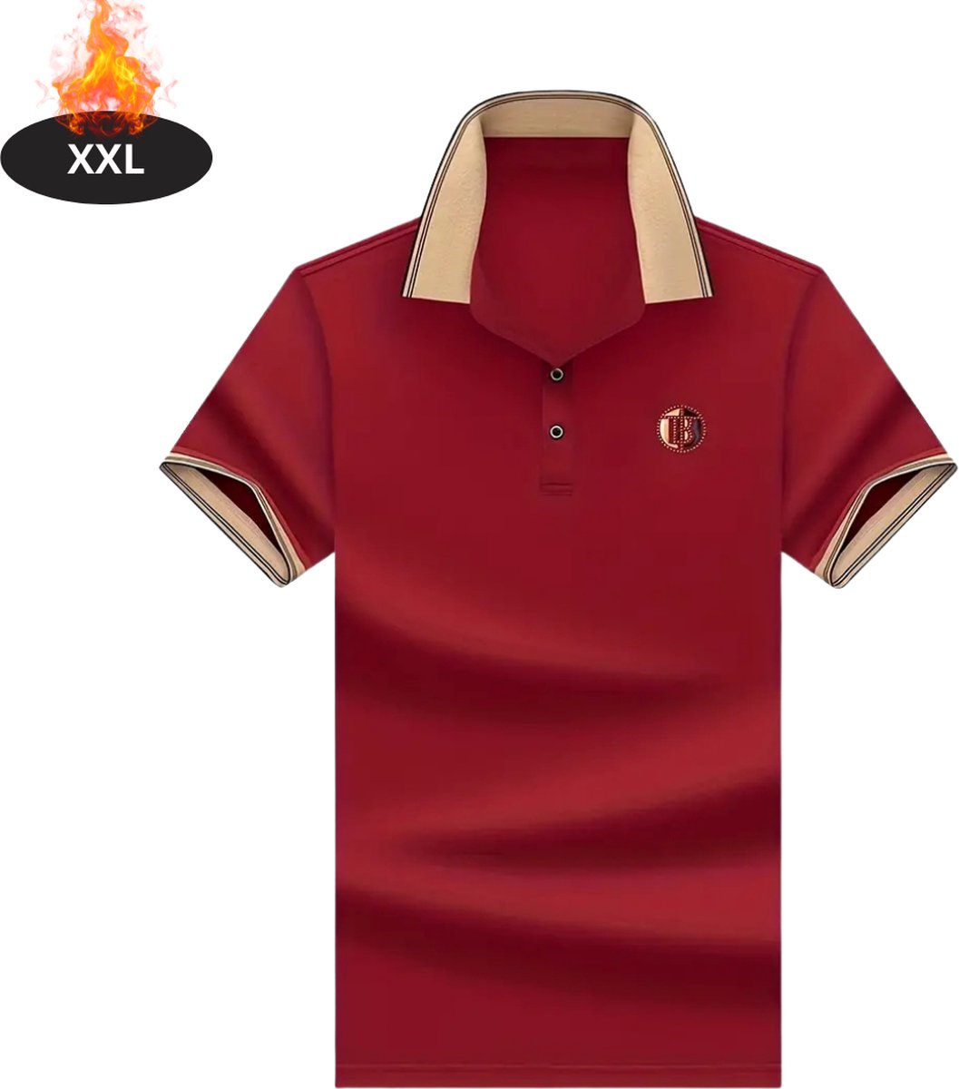 Bovista Poloshirt Heren T-Shirt Heren Shirt Overhemd Polo Shirt Rood