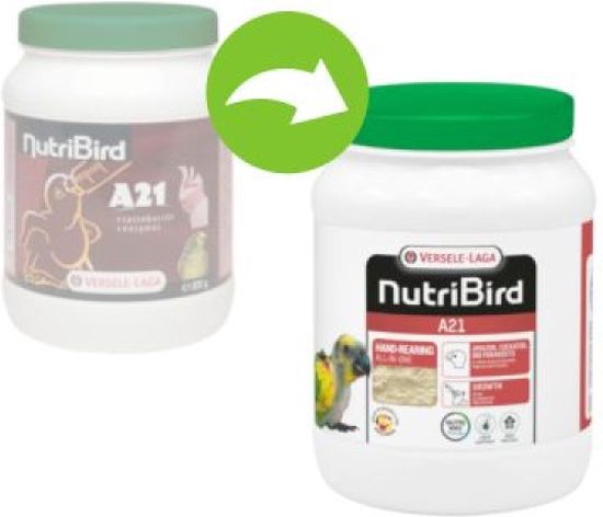 Nutribird A21 Handopfokvoer - Versele-Laga - Compleet Diervoeder voor Babyvogels - 800g