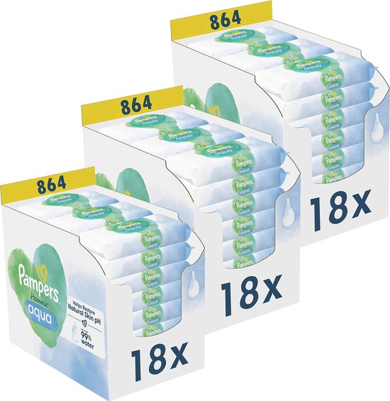 Pampers - Harmonie Aqua - Billendoekjes - 2592 doekjes - 54 x 48