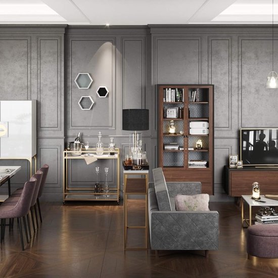 Ensemble de 3 étagères murales de forme hexagonale blanches avec paroi arrière colorée - étagère décorative étagère flottante hexagonale - étagère de collection