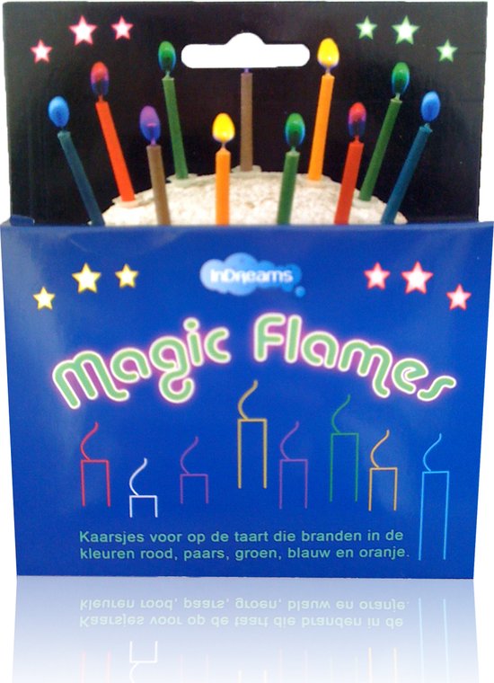 Bougies à flamme colorée 12 pièces