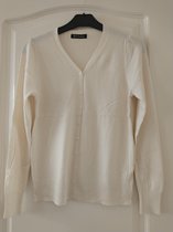 Cardigan femme Astrid uni écru beige clair cardigan court 6 boutons manches longues taille S/M cardigan