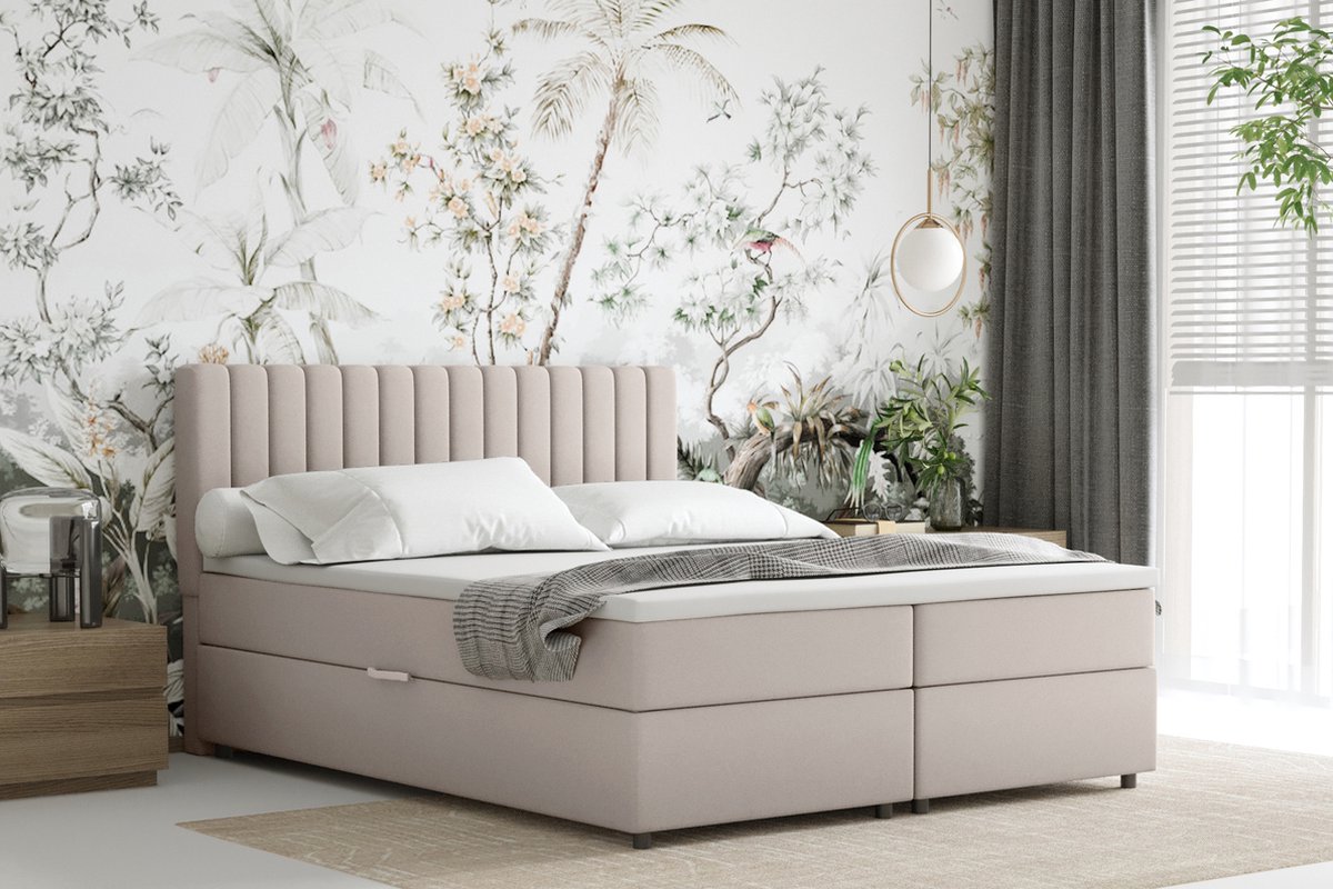 EVEREST EVEREST Boxspringbed 160x200 Beige - afbeelding 5