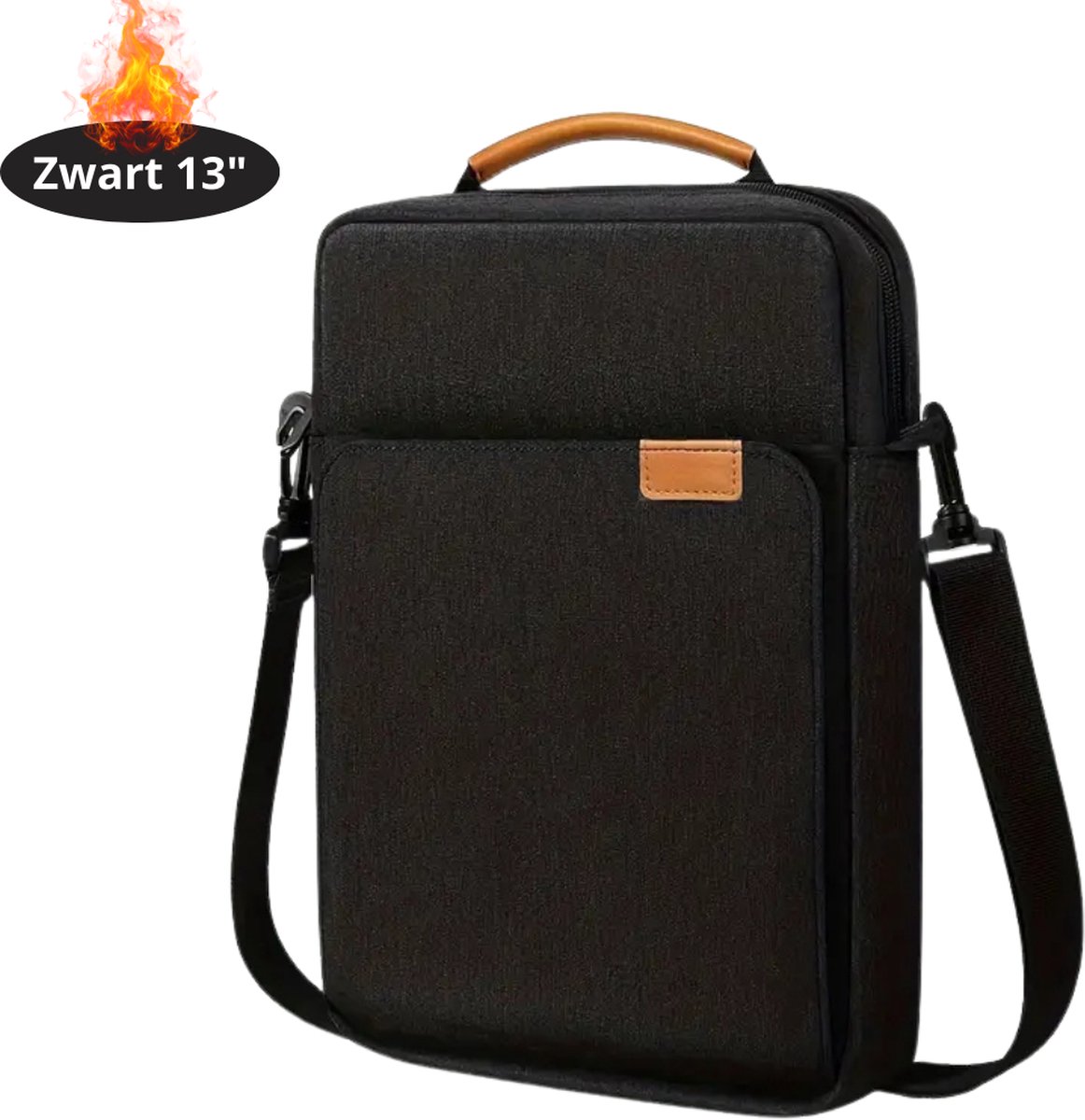Bovista Laptoptas Krasbestendig - Laptop Sleeve - Rugtas - Schoudertas - Laptoshoes - Kantoortas - Dames & Heren - 13 Inch - Zwart