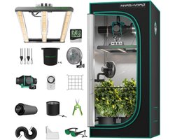Kweektent compleet Mars Hydro FC 1500 EVO - Kweek set - inclusief afzuiging, LED kweeklamp, koolstoffilter, kweekzakken hygrometer en timer