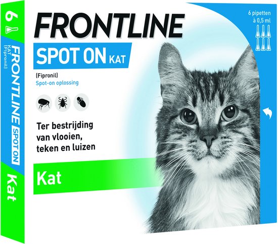 Frontline Spot-On Anti vlooienmiddel Kat - 6 pipetten