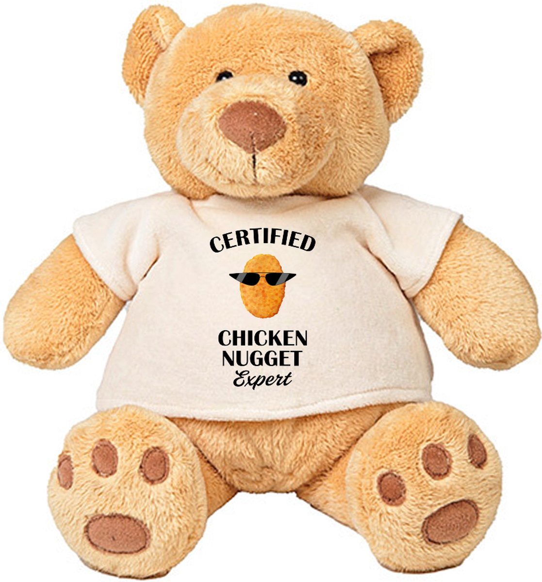 Teddy Beer Nugget Expert - kennis - kip - grappig - eten - cadeau - knuffel