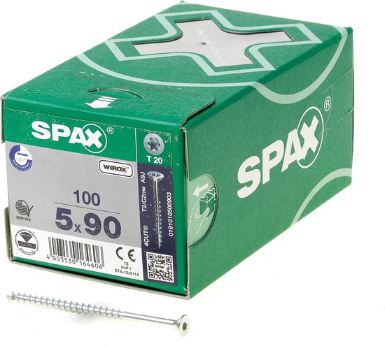 Vis pour aggloméré Spax Torx galvanisé 5,0 x 90-100 pcs