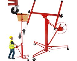 tectake® Platenlift - Platenheffer - Gipsplaten Lifter voor Binnenwerkzaamheden - Hefapparaat voor Gipsplaten en Andere Panelen - Hefgereedschap voor Deuren - Lastlifter