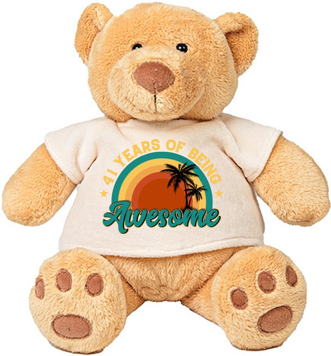 41 Years Of Being Awesome Pluche Beer - jarig - cadeau - verjaardag - verjaardagcadeau - knuffel