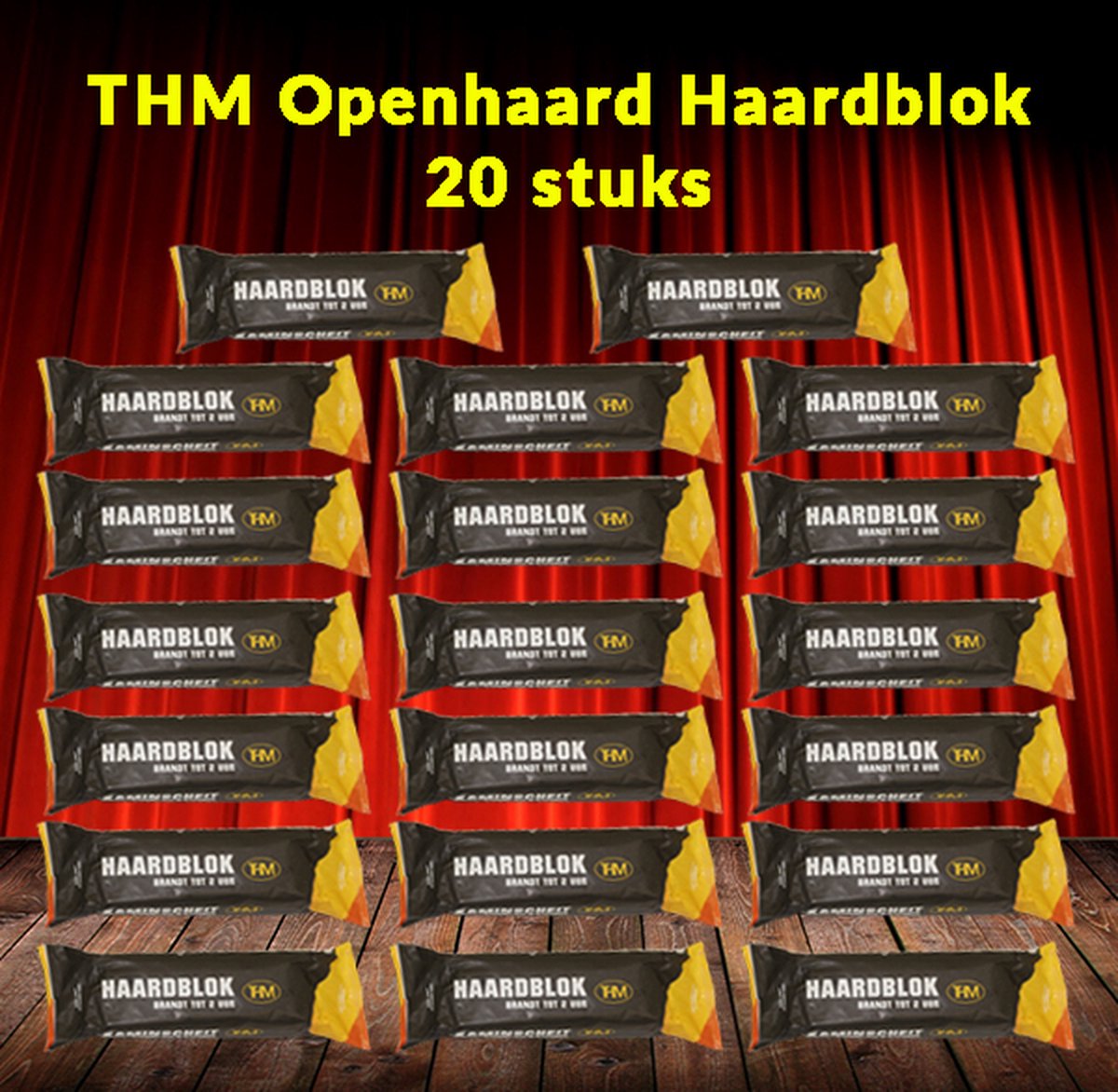Openhaard paraffine Haardblok - haardblok 20 stuks Voordeeldoos || 2 uur per blok - aanmaakblokje met 2 - 3 uur brandduur - Open haarden hulpmiddelen -