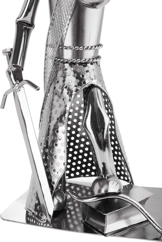 BRUBAKER - Wijnfleshouder - Happy Birthday - Metalen sculptuur - Wenskaart incl. - Origineel cadeau-idee