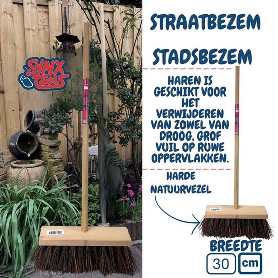 Synx Tools Voegenmes 150 cm en Synx Tools Stadsbezem 30 cm - Steel 150 cm - Harde natuurvezels - Straatbezem - Buitenbezem - Tuinbezem - Onkruidkrabber - Voegenkrabber — afbeelding 4
