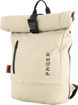 PAQER Rolltop Backpack 20L - Sac à dos cartable pour femme et homme - Écru