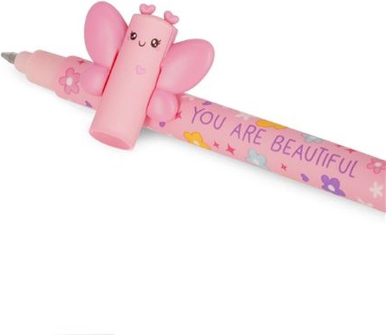 LEGAMI ERASABLE PEN VLINDER MET ROZE INKT