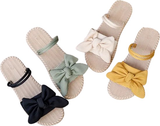 Chaussons Livano Slippers - Tongs - Tongs - Confortables - Été - Jaune - 36