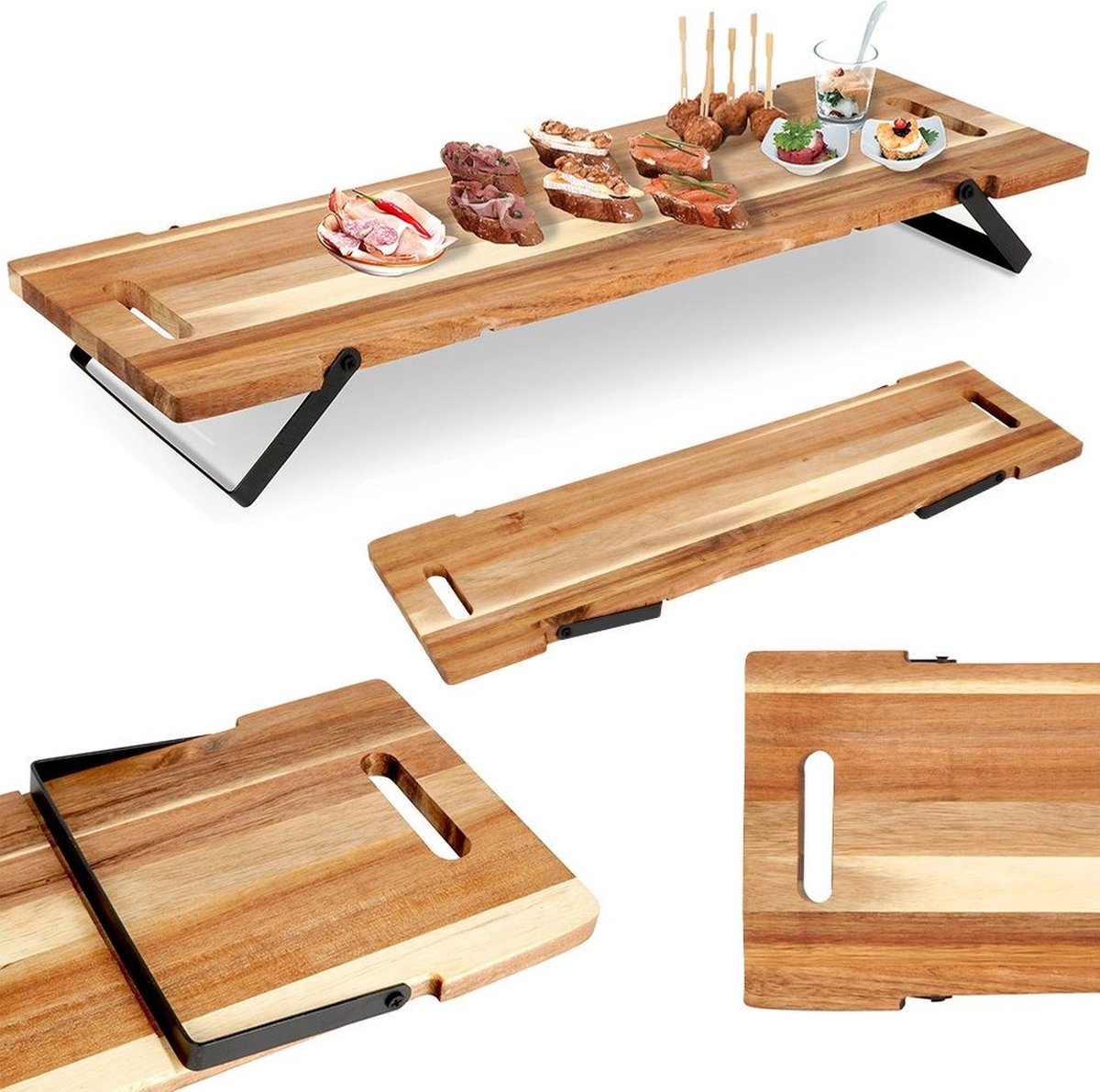 Dienblad Houten op Poten 67,5x19,5x7,5 cm - Serveer Plateau - Serveerplateau — cadeau in Koken & Dineren - foto 5