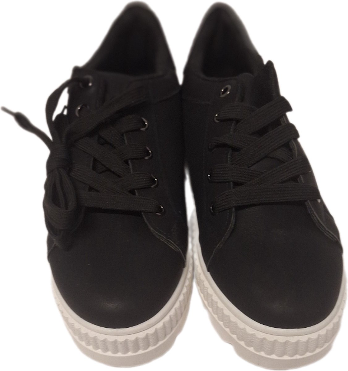 THE BOOTS-SNEAKER-BLACK-LEDERLOOK- FANCY ZOOL-41