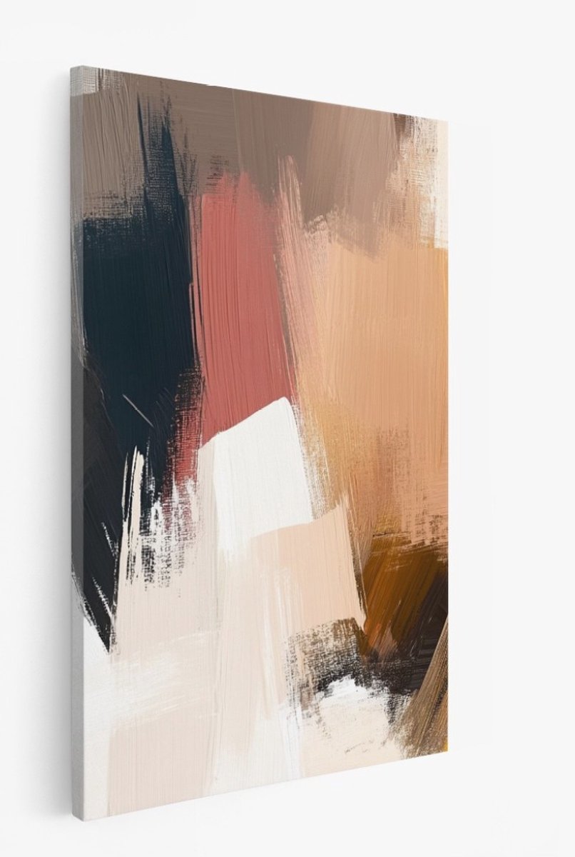 Saammp Canvas Schilderij - Dynamisch Abstract kunstwerk - 20x30 - Foto op canvas - Wanddecoratie - Muurdecoratie Woonkamer - Slaapkamer decoratie - Canvas Print Multicolor