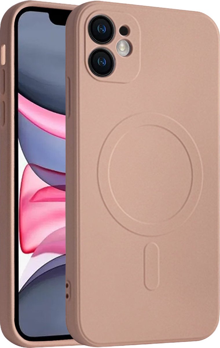 Casify Siliconen Hoesje geschikt voor MagSafe iPhone 11 Hoesje - Roze