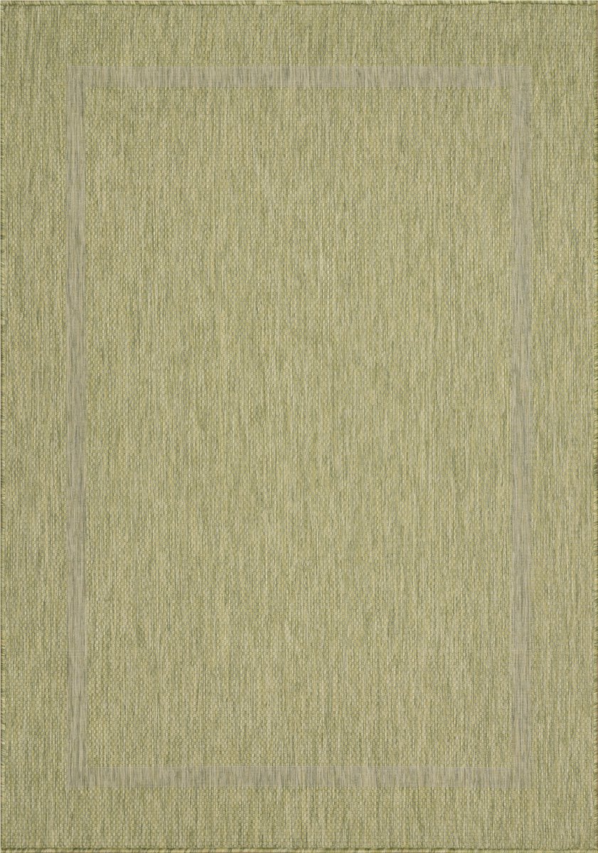 Buitenkleed | Relax | Kader | Groen | 240x340 cm | Buitentapijt | Tuintapijt