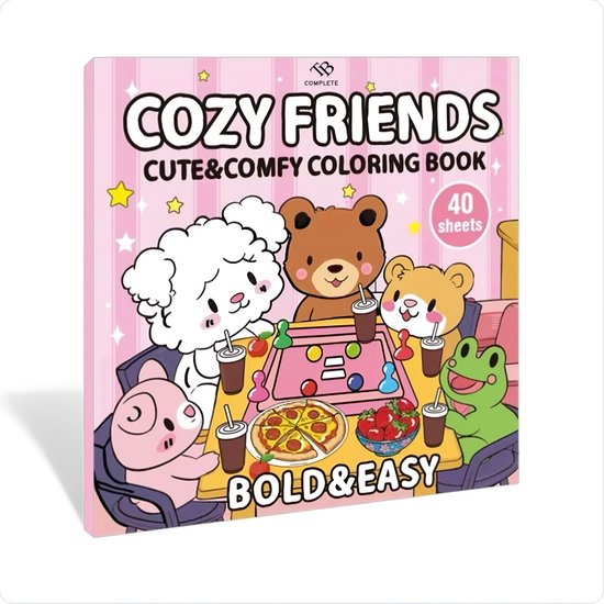 Foto: Cozy coloring book cozy friends coloring book kleurboek voor volwassenen cosy kleurboek kleurboek voor kinderen coloring book fuzzy hygge coloring book cute kleurboek voor beginners kleuren op nummer voor volwassenen
