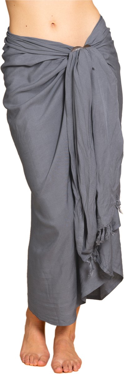 PANASIAM Sarong Unicolor - Wikkeljurk, Lunghi, Heupdoek, Pareo, Sjaal, Halsdoek