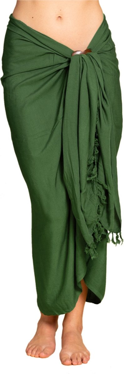 PANASIAM Sarong Unicolor - Wikkeljurk, Lunghi, Heupdoek, Pareo, Sjaal, Halsdoek