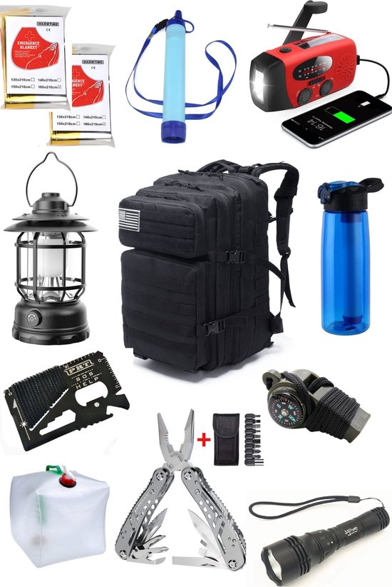 AuRiver 22-in-1 Survival Kit, Outdoor Emergency